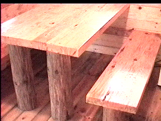 Cabin pine table